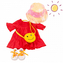 Летний комплект (платье, сумка, кеды, панама) для куклы Gotz, 45-50 см