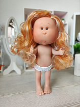 Испанская кукла Mia Nines d'Onil светло-рыжие волосы без одежды, 30 см